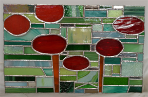 Stained Glass Poppies